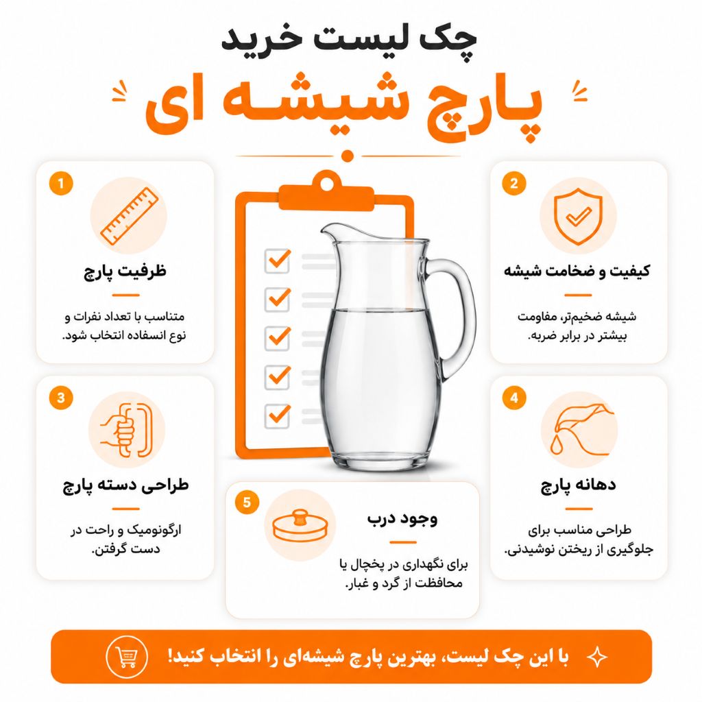 راهنمای انتخاب پارچ شیشه ای