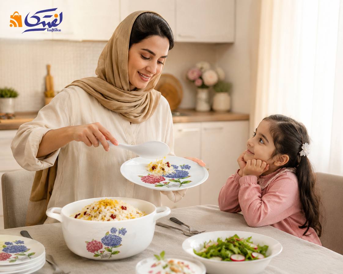 خرید جدیدترین ظرف چینی زرین طرح غزل با کیفیت بالا