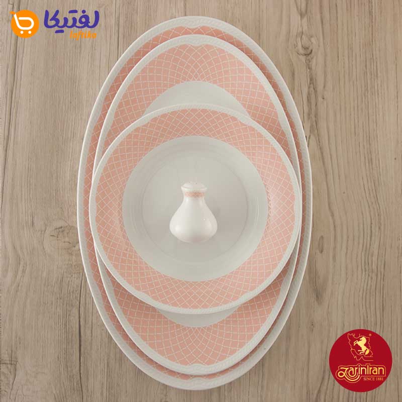 خرید اقساطی سرویس غذاخوری چینی زرین شهرزاد ماربلا 6 نفره
