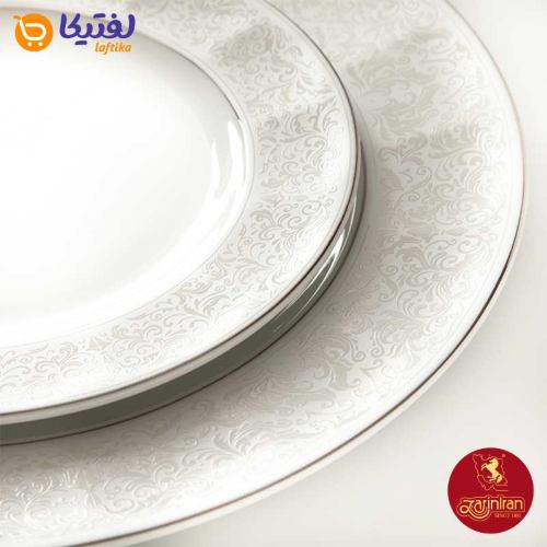 خرید سرویس غذاخوری چینی زرین نئوکلاسیک طرح فانتزیا 6 نفره