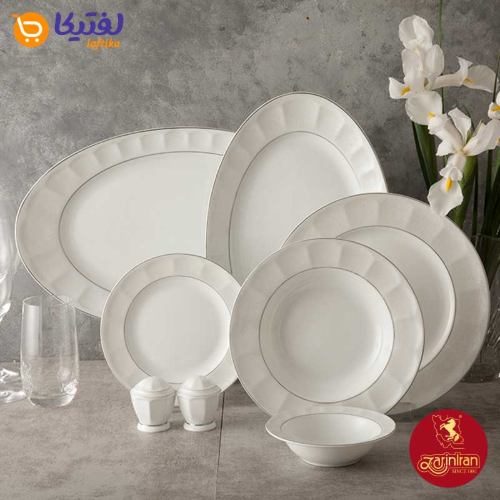 ویژگی سرویس غذاخوری چینی زرین نئوکلاسیک طرح فانتزیا 6 نفره