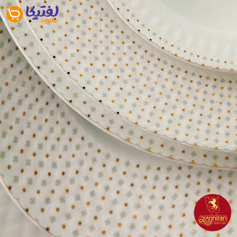 خرید سرویس غذاخوری چینی زرین رادیانس طرح لیون 6 نفره