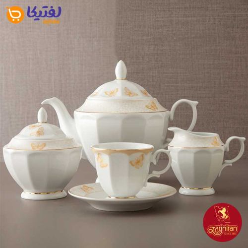 سرویس چای خوری چینی زرین نئوکلاسیک هوراند طلایی 6 نفره