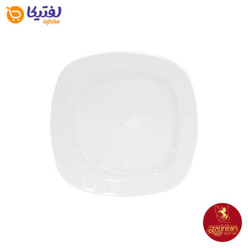 بشقاب تخت 25 سانتیمتری غذاخوری چینی زرین هتلی کواترو