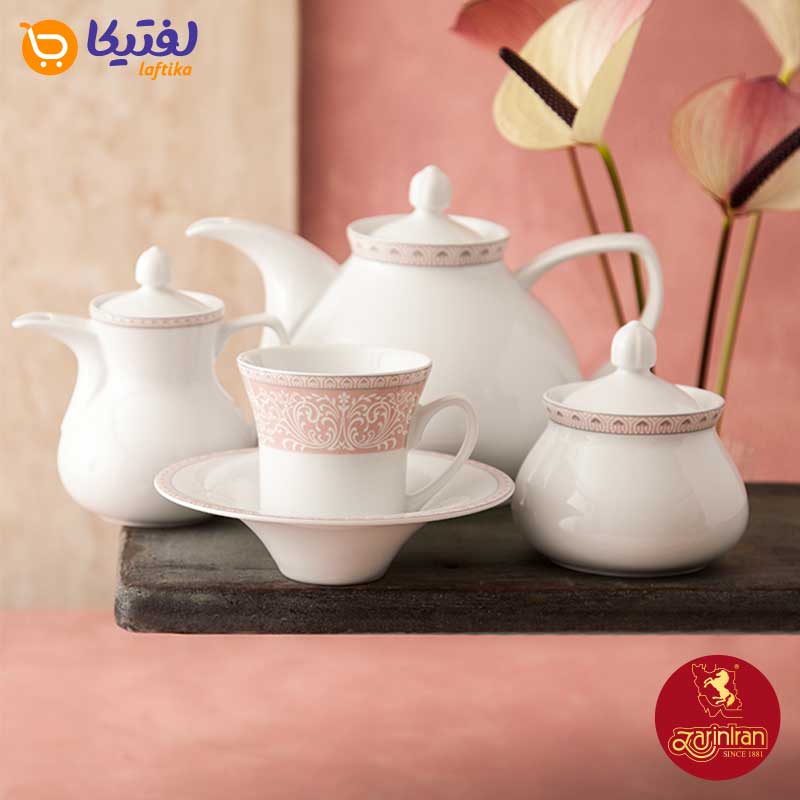 اقلام سرویس ورونا صورتی چینی زرین