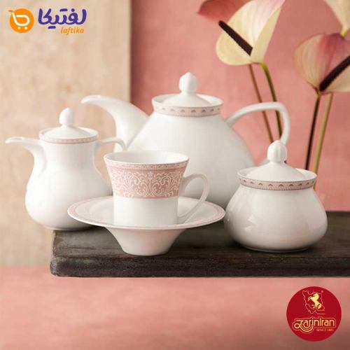 اقلام سرویس ورونا صورتی چینی زرین