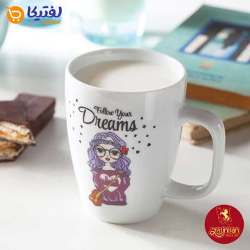ماگ-سوئدی-چینی-زرین-دختر-Follow-your-dreams مشکی