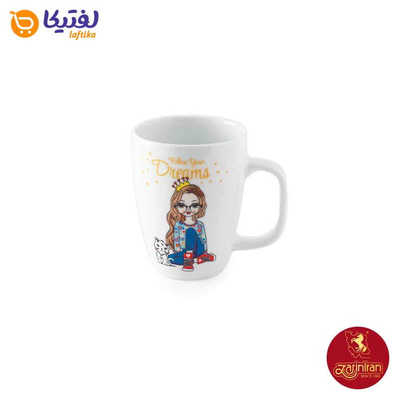 ماگ-سوئدی-چینی-زرین-دختر-Follow-your-dreams