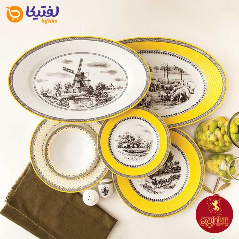 قیمت سرویس 12 نفره کامل رادیانس طرح ویلیج چینی زرین