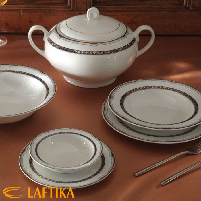 سوپ خوری چینی-زرین-سرویس-12-نفره-ایتالیا-اف-طرح-پرشیا-سرمه-ای