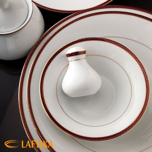 خرید سرویس چینی زرین شهرزاد طرح سپینود ارغوانی 6 نفره 35 پارچه