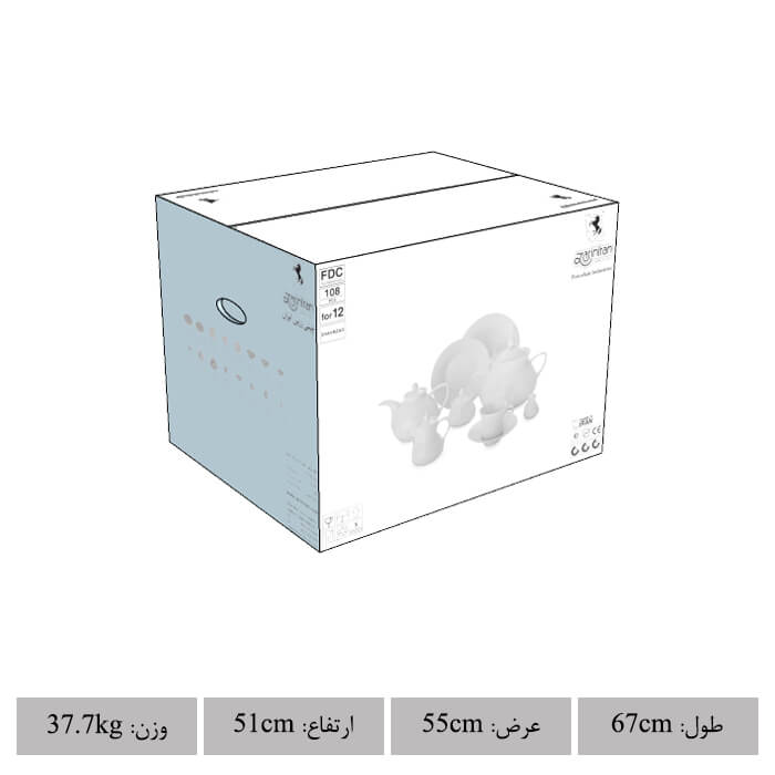 سرویس 108 پارچه شهرزاد چینی زرین