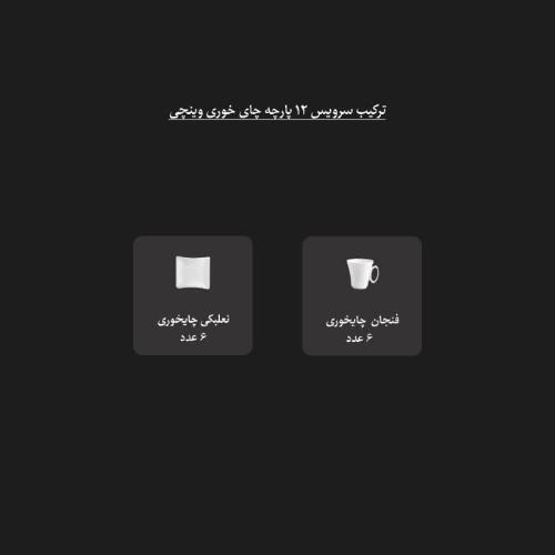 خرید اقساطی سرویس چایخوری وینچی چینی زرین