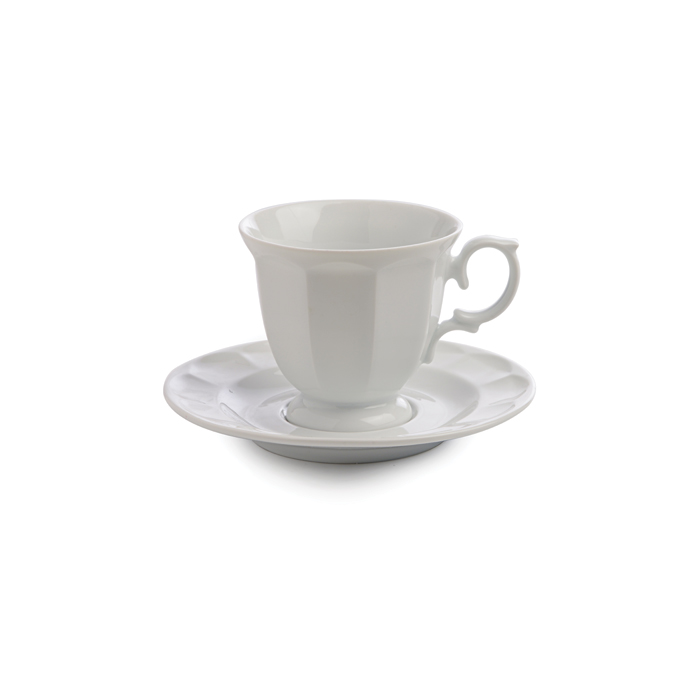 سرویس چای خوری 12 پارچه نئوکلاسیک طرح سفید