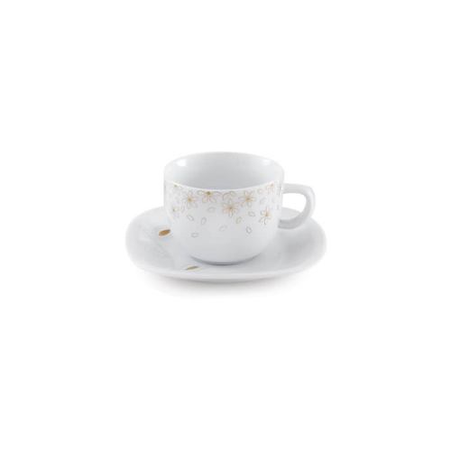 سرویس 12 پارچه چای خوری کواترو طرح گلدن لوتوس با طراحی شیک و مینیمال