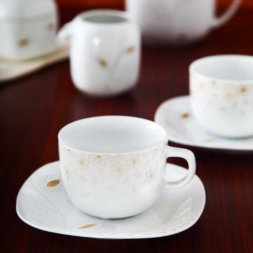 سرویس چینی 12 پارچه چای خوری کواترو چینی زرین گلدن لوتوس با بهترین کیفیت و کارایی