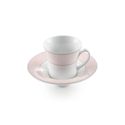 سرویس 12 پارچه چای خوری شهرزاد طرح ژانتی صورتی