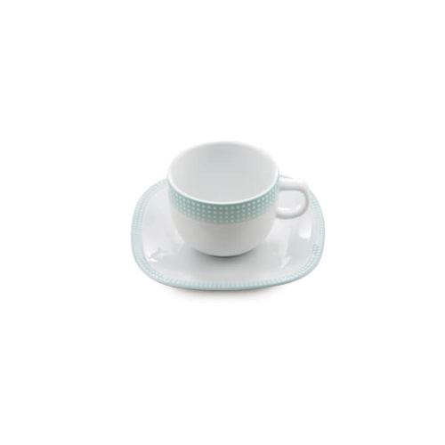 سرویس 12 پارچه چای خوری کواترو طرح مون بلان آبی