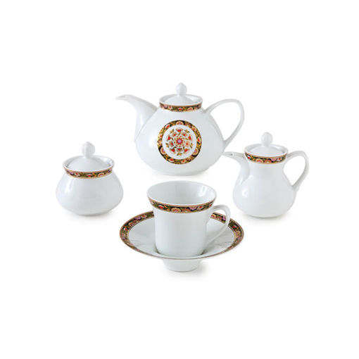 سرویس چای خوری گلدن گاردن شهرزاد چینی زرین 18 پارچه