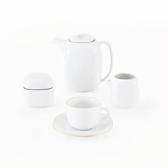 قیمت سرویس 17 پارچه چای خوری کواترو طرح زرین