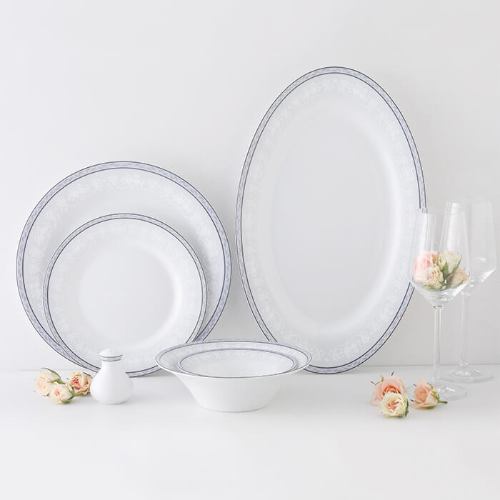 سرویس چینی 35 پارچه کامل شهرزاد چینی زرین وایت رز مرغوب