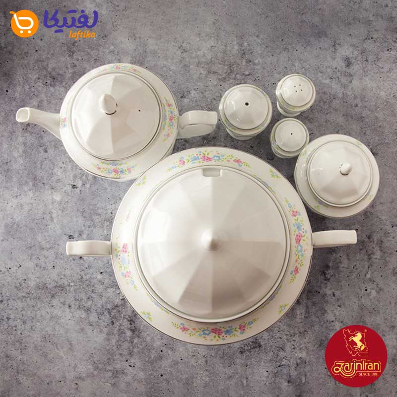 مشخصات سرویس چینی زرین 103 پارچه کامل گلاریس