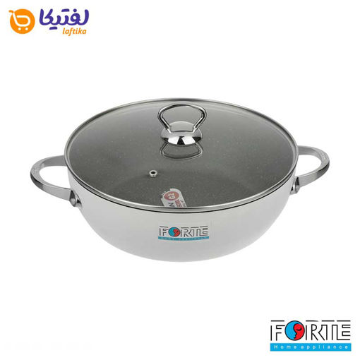 تابه گرانیتی سایز 28 درب پیرکس فورته مدل دینو (خارجی)