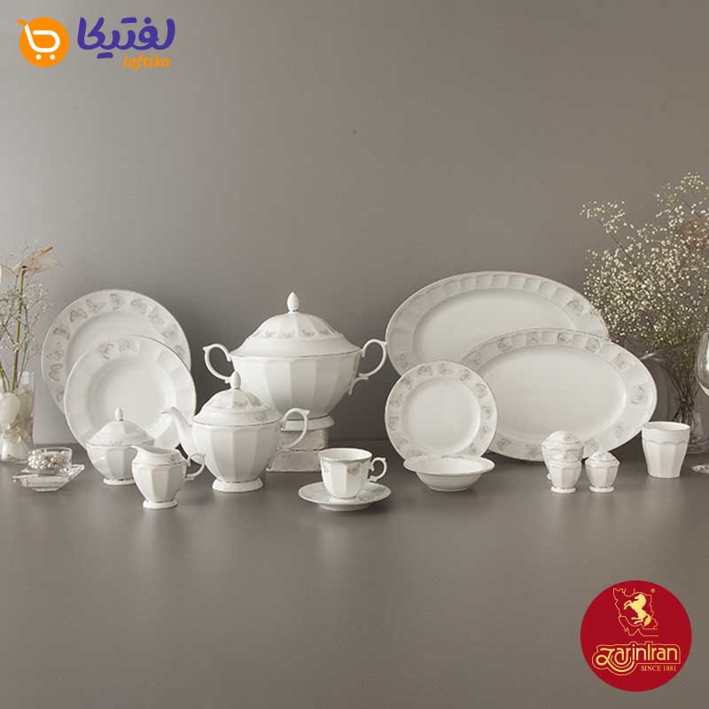 خرید سرویس چینی زرین نئوکلاسیک هوراند پلاتینی 12 نفره