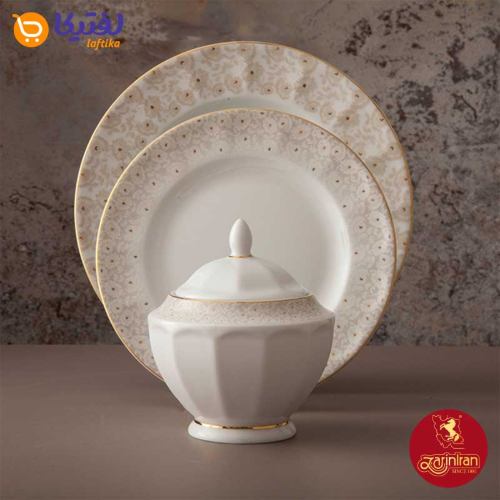 مشخصات سرویس چینی زرین 103 پارچه کامل کاررا گلد