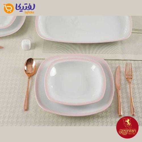 خرید چینی زرین 6 نفره کواترو مون بلان صورتی