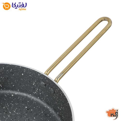 تابه-تک-دسته-گرانیتی--کاج-نچسب-فلورا-طلایی