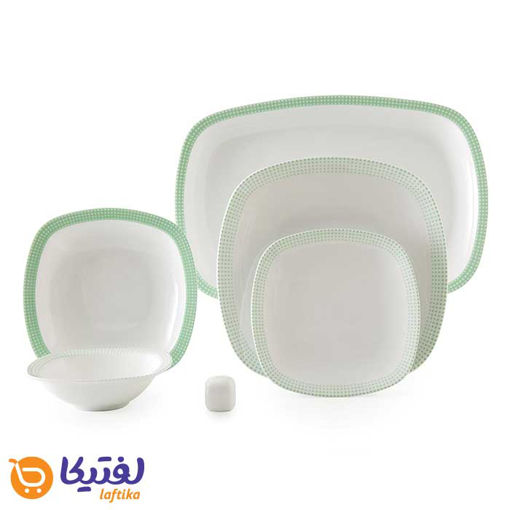 سرویس مون بلان سبز چینی زرین کواترو 6 نفره 27 پارچه
