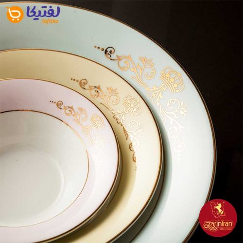 سرویس غذاخوری چینی زرین شهرزاد طرح برلیانت کوئین 6 نفره