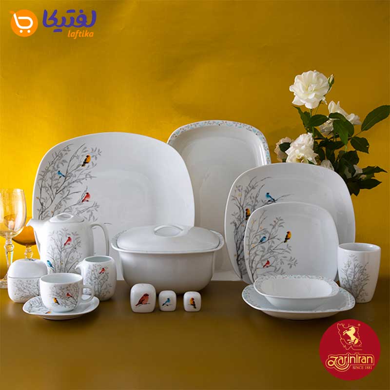 خرید سرویس غذاخوری چینی زرین ایتالیا اف طرح رسپینا 12 نفره