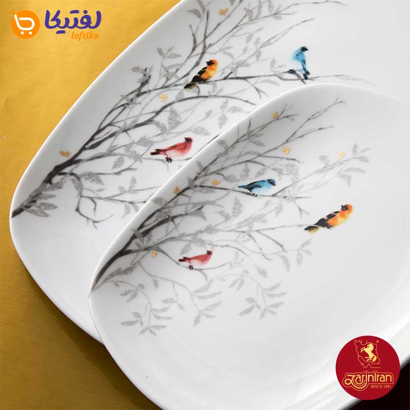 مشخصات سرویس 27 پارچه غذاخوری چینی زرین ایتالیا اف طرح رسپینا 6 نفره