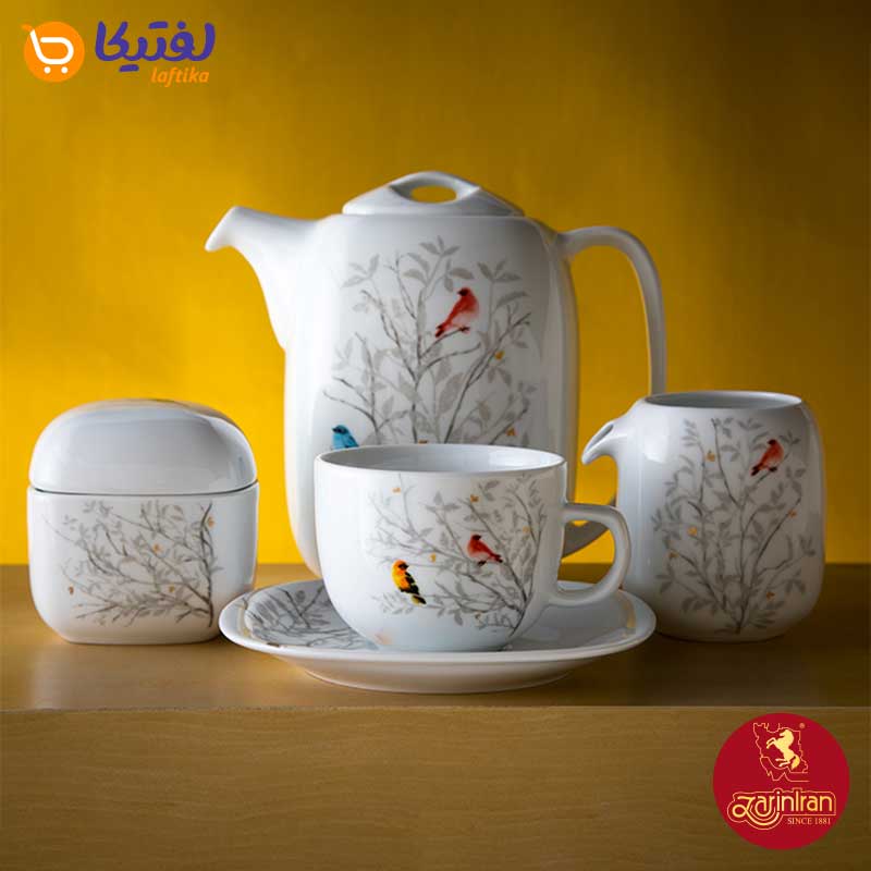 معرفی سرویس چای خوری چینی زرین ایتالیا اف طرح رسپینا 17 پارچه