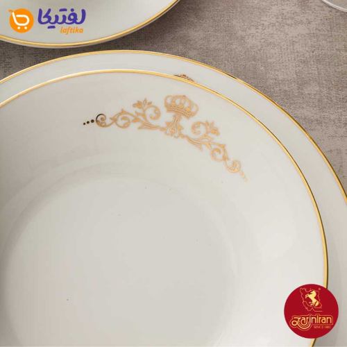 سرویس غذاخوری چینی زرین شهرزاد کوئین طلایی 6 نفره
