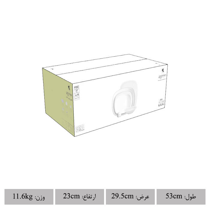 سرویس چینی زرین کواترو طرح وگاس اوریت 6 نفره 27 پارچه