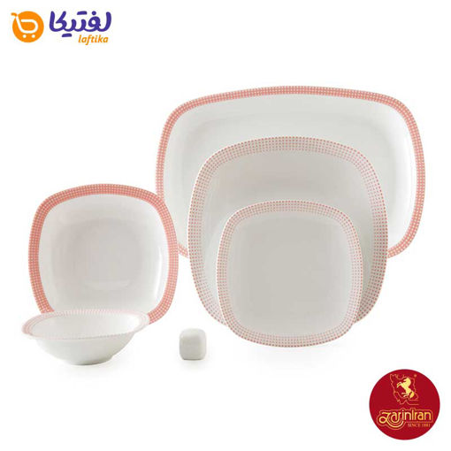 سرویس مون بلان ماربل چینی زرین کواترو 6 نفره 27 پارچه