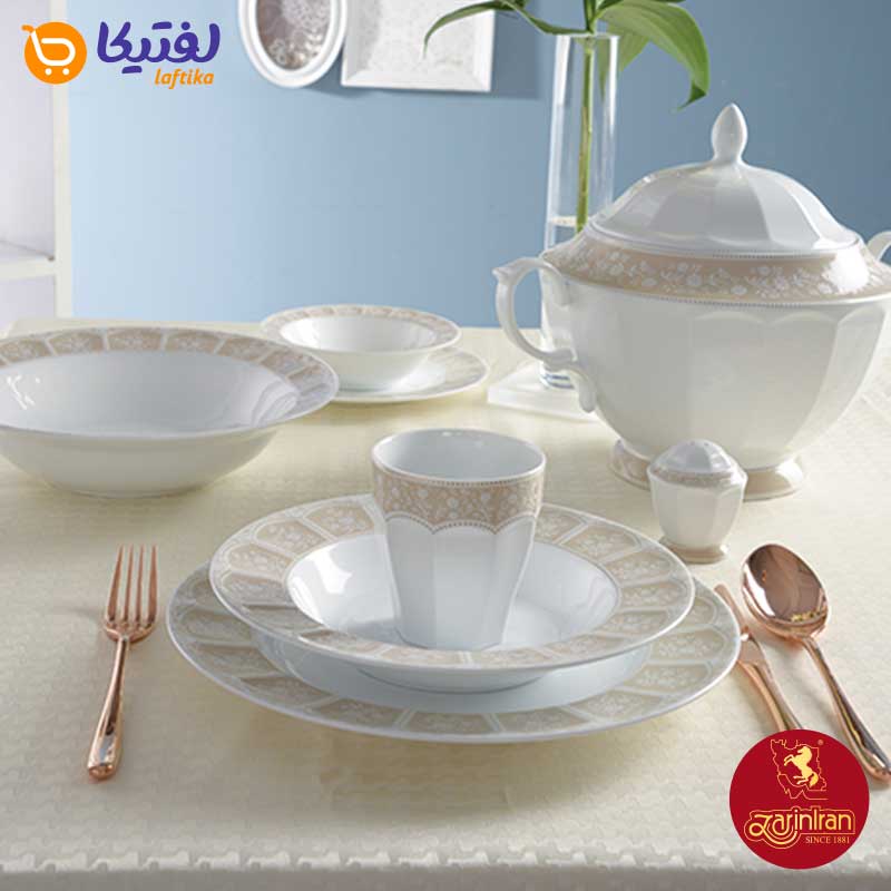 خرید اقساطی سرویس آرتمیس کرم چینی زرین