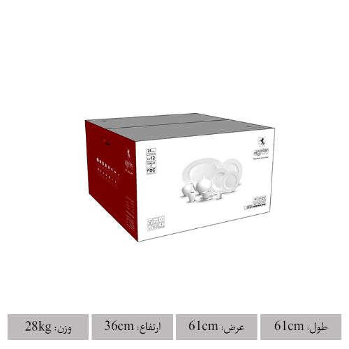 جعبه سرویس 74 پارچه ایتالیا اف چینی زرین
