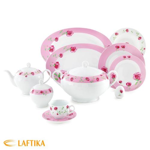 چینی زرین 12نفره ایتالیا اف پینک رز
