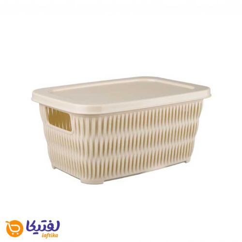 سبد-مستطیل-درب-دار-طرح-بامبو-لیمون-سایز-3-وانیلی