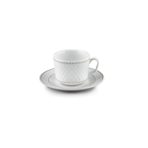 سرویس چای خوری چینی زرین رادیانس طرح میلانو سفید 12 پارچه