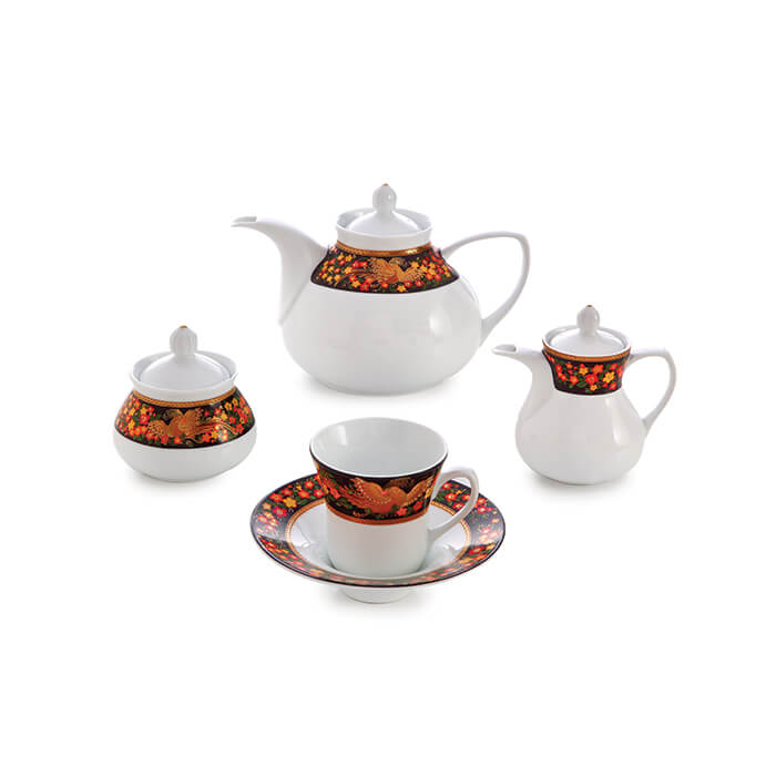 چای خوری سرویس چینی 18 پارچه شهرزاد چینی زرین سیمرغ