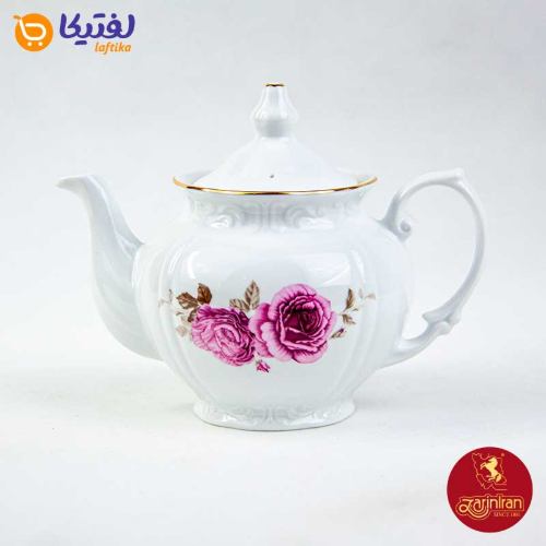 چینی زرین قوری چهار ترک طرح رزفلاور