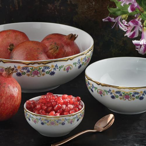 چینی زرین سرویس 13 پارچه پیاله ایتالیا اف چینی زرین طرح گلستان