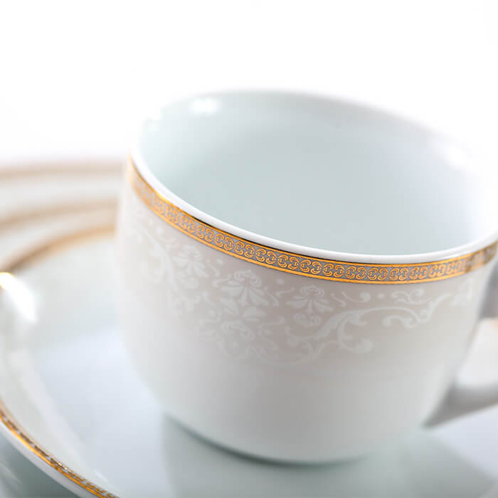 سرویس چینی 17 پارچه چای خوری ایتالیا اف چینی زرین ریوا طلایی