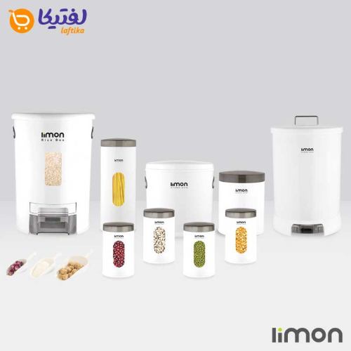 خرید سرویس آشپزخانه گرد لیمون 9 پارچه لیمون درب شفاف