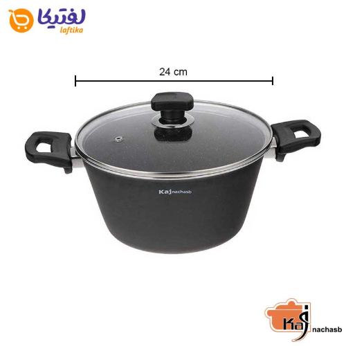 قیمت سرویس پخت و پز گرانیتی 8 پارچه کاج نچسب مدل نورا